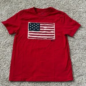 Ralph Lauren boys American flag shirt, size 7